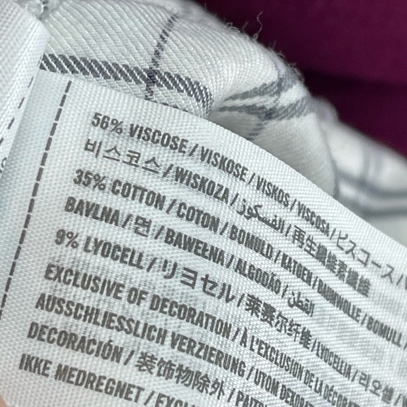 Abercrombie and fitch size XS long sleeve wrap shirt cream plaid - Picture 6 of 6